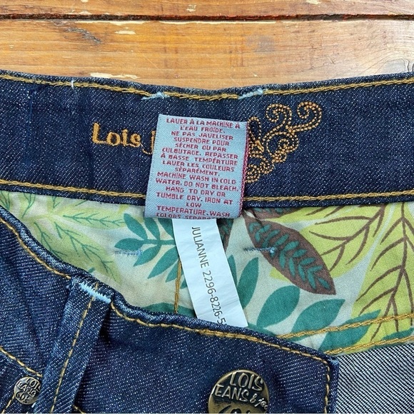 Loïs Julianne jeans boot cut straight dark blue 60’s style high rise waisted 27 - Picture 6 of 15